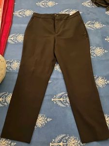 Zara Classic Black Straight Leg Trousers