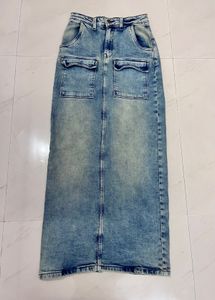 Denim Maxi Skirt