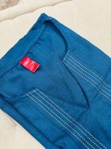 Large size Teal Blue Kurta