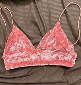 Pink Velvet Bralette