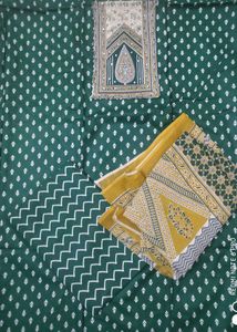 Bottle Green Dress Material