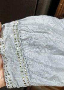 Embroidered Kurti - Silver