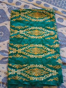 Emerald Green Silk Blouse piece 1.2mt