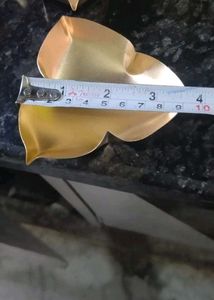 Elegant Golden Metal Leaf Urli 3.5inch size