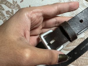 ZARA TRIPLE  BUCKLE  Leather Belt
