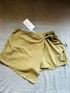 Olive Wrap Skorts