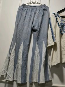 Boho Embroidered Kurta with Flared Pants Set