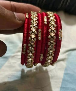 Handmade Thread Work Bangles Set