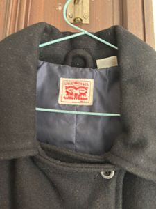 Levi's Black Wool Blend Coat