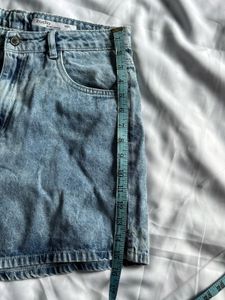 High-Waisted Blue Denim Shorts