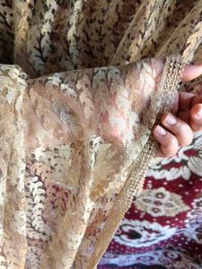 Elegant Golden Pattern dupatta with beautiful lace