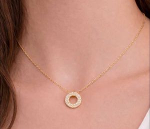 Sparkling Circle Pendant Necklace