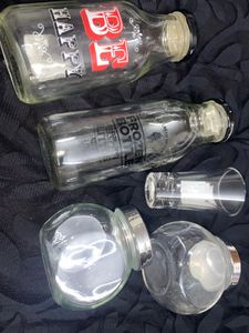 Assorted Glass Bottles &amp; Jar Set