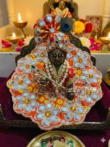 HandcraftedHeavyPearl&StoneWork LadduGopal Poshak