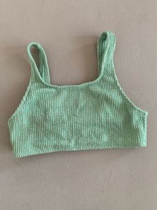 Crinkle Knit Scoop Bra