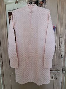 Pink Chikankari Kurta