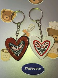Cute Heart Spiderman Keychains