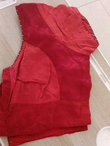 Vibrant Red Ethnic Blouse