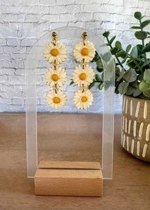 Triple Daisy Chain Earrings