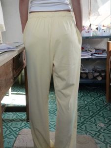 Light /butter Yellow casual pants / trousers