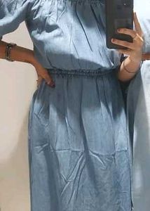 Denim Off-Shoulder Dress