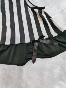 Striped babydoll chemise/mini slip