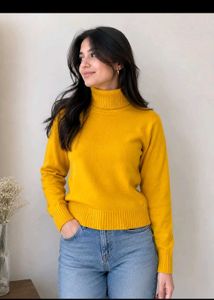 Mustard Yellow Turtleneck Sweater