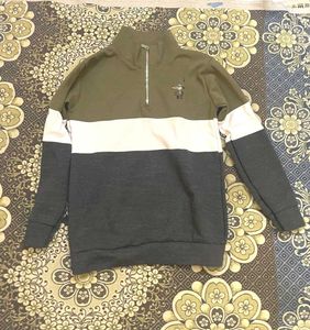 Y2K Colorblock Zip-Up Sweatshirt