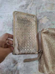 combo Gold Woven Wallet