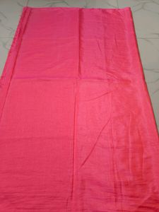 Dark Peach With Gold Shade Silk Material