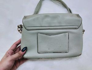 Pale Blue Chain Sling Bag