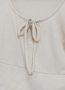 Tie-Front Long Sleeves(L)