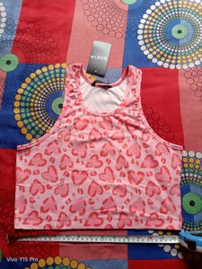 Pink Leopard Print Crop Top