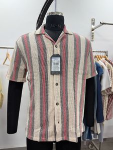 Men's Striped Short-Sleeve Shirt