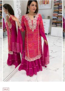 Nita Bora's Pink Kurta Set with Dupatta