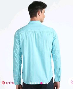 Classic Light Blue Striped Casual Shirt