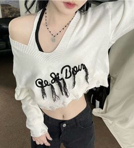 sale korean y2k Cropped Long Sleeve Top