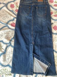 Classic Denim Maxi Skirt