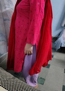 Women's Kurta red with duptta