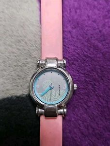 Sonata Pink Watch with Blue Dial