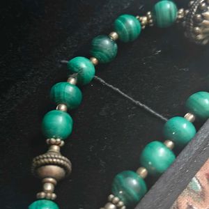 vintage malachite necklace