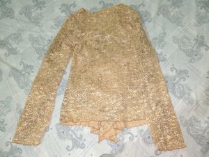 Elegant Lace Blouse with Ruffle Detail