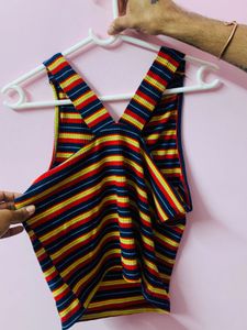 Striped Cropped Tank Top