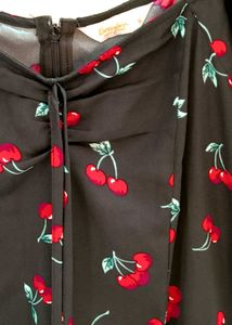 Cherry Print Midi Dress