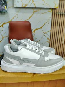 EID OFFER 🎉 Men's White &amp; Grey Casual Sneakers