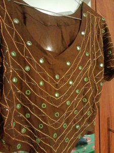 Embroidered Mirror Work Blouse