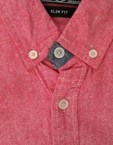 JACK JONES Men's Short Sleeve Pink Oxford Shirt