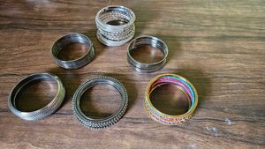 Silver Tone Bangle Sets 2.6