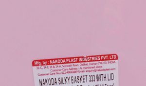 Nokoda Pink Woven Laundry Basket with Lid