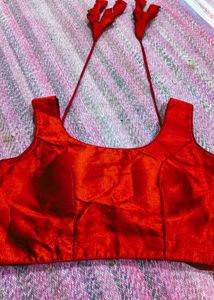 Red Silk Blouse